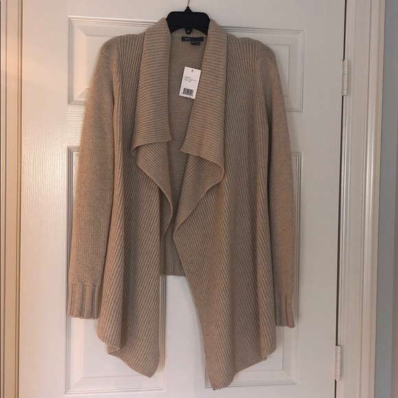 VINCE Wool draped front cardigan